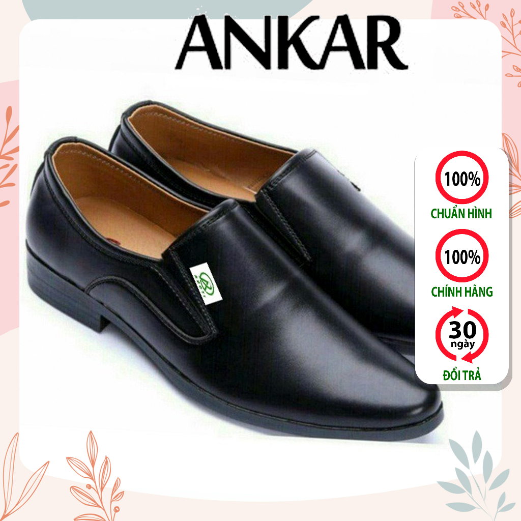 Giày Tây Nam ANKAR Dáng Lười Chất Da Đẹp Cao Cấp,Đế Khâu Cực Bền Form Mọi Công Sở Sang Trọng Màu Đen M519-Đ sp17