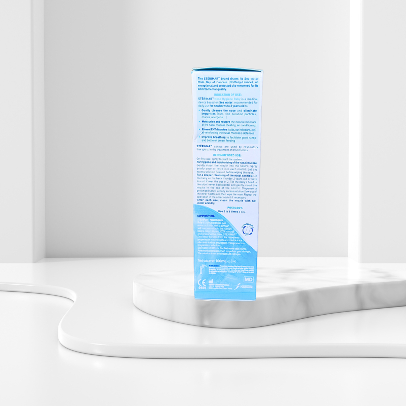 Xịt muối biển Sterimar Nose Hygiene Baby màu xanh chai 100ml