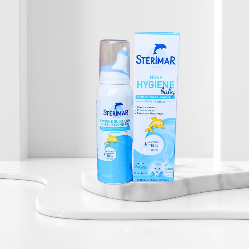 Xịt muối biển Sterimar Nose Hygiene Baby màu xanh chai 100ml