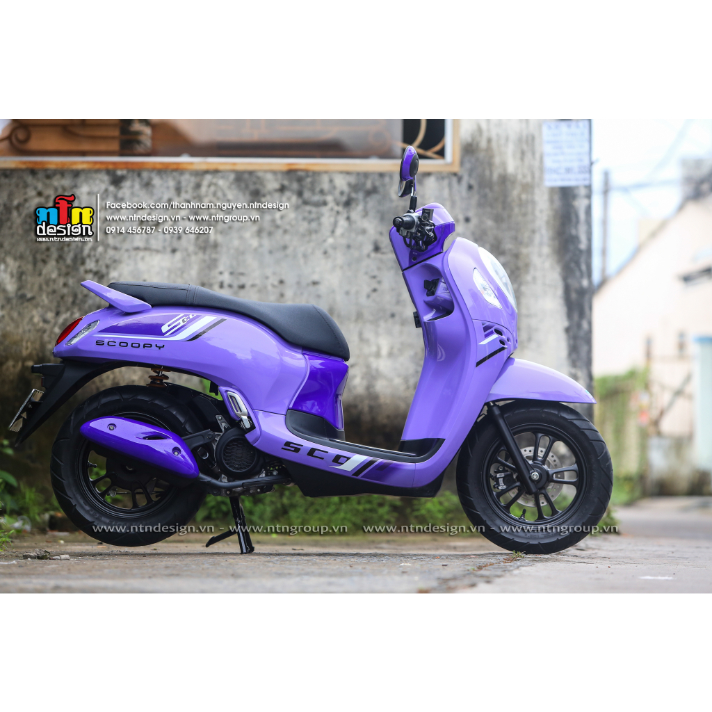 Tem Scoopy - mẫu N05 Tím