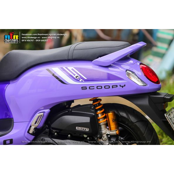 Tem Scoopy - mẫu N05 Tím