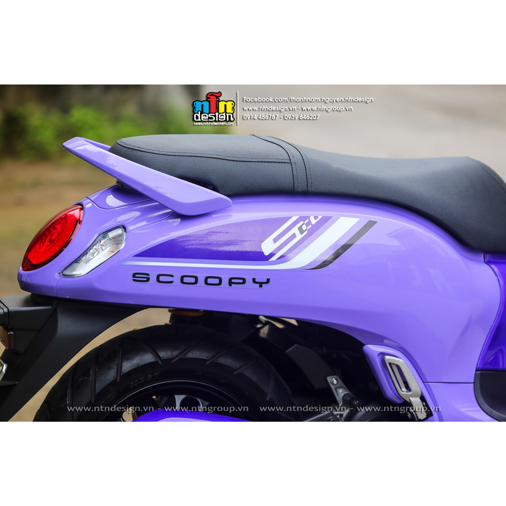 Tem Scoopy - mẫu N05 Tím