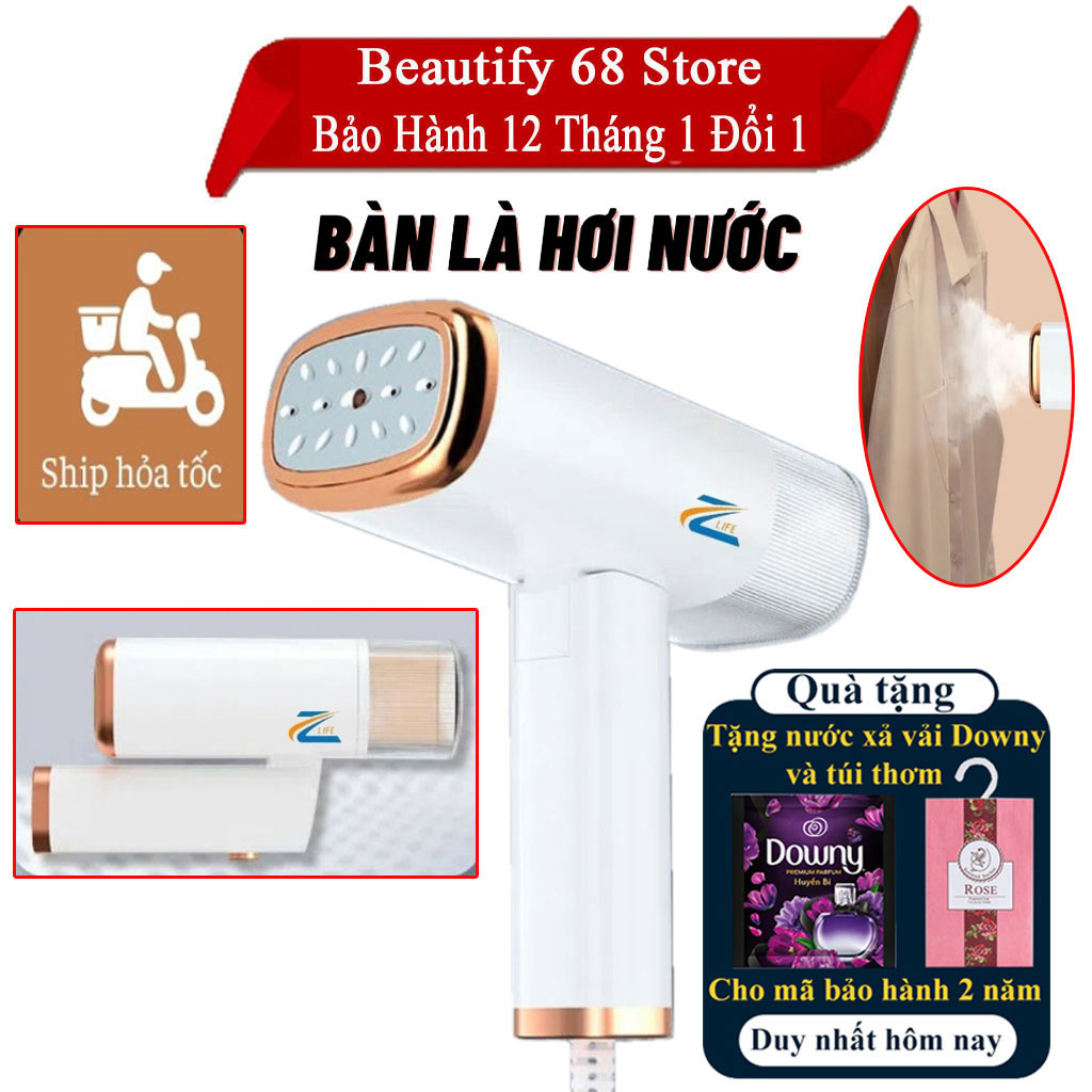 Bàn là hơi nước cầm tay mini, bàn ủi hơi nước, máy là hơi nước gấp gọn du lịch công suất 1000W làm nóng nhanh