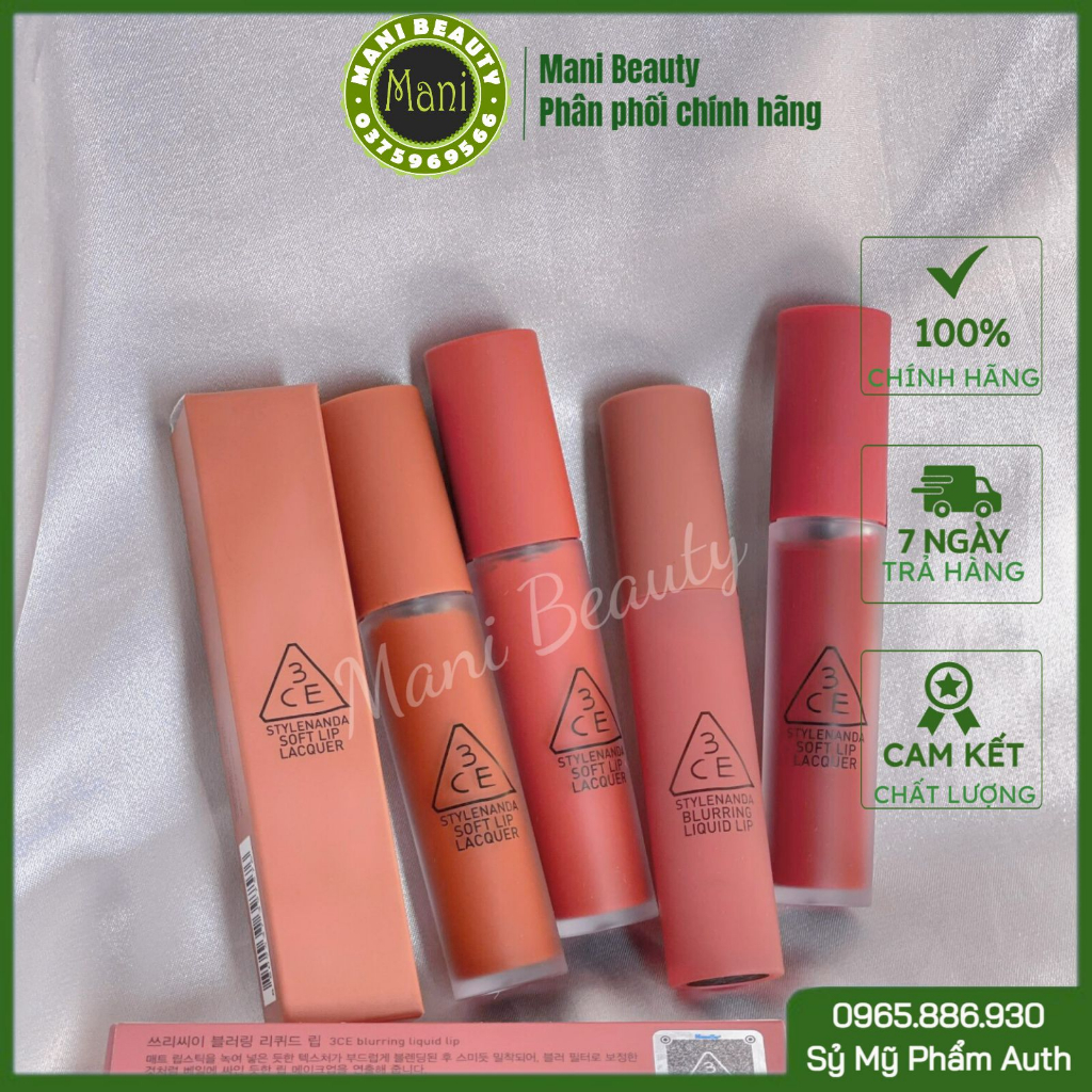 Son 3ce Soft Lip Lacquer( Null, Ex, change, Tawny) - Mani Beauty