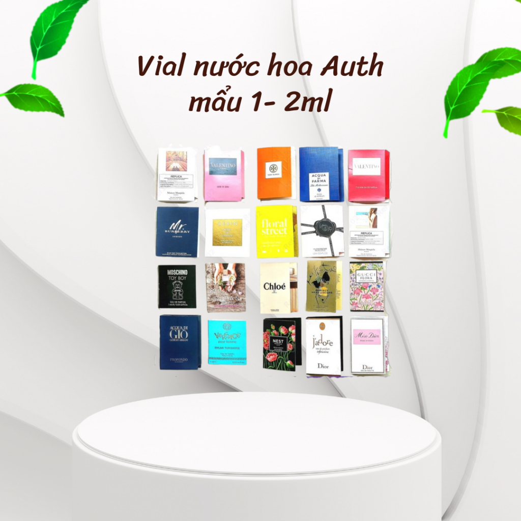 Vial nước hoa Auth mẩu 1- 2ml - Mẫu thử nước hoa các hãng các mùi (giá mềm nhất thị trường)