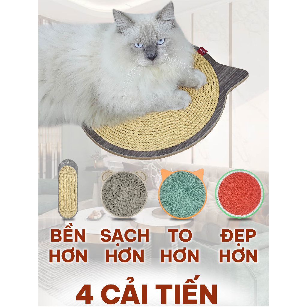 Bàn cào móng siêu bền thừng tái sinh sạch nhà  29*29 cm