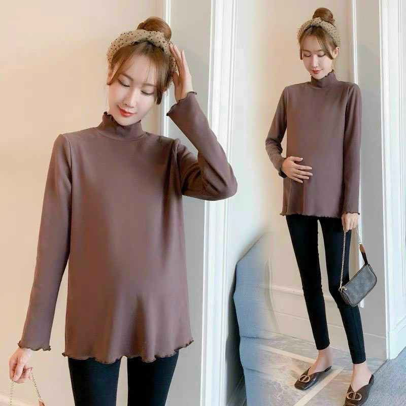 Áo Giữ Nhiệt Bầu Dài Tay Chất Thun Tăm Co Dãn