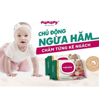 Khăn Ướt Mamamy 30 Tờ Không Mùi, Cho Bé Sơ Sinh, Hàng Chính Hãng