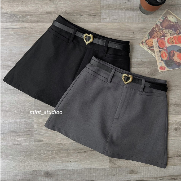 Chân Váy Chữ A Tặng Kèm Belt Kèm Quần Trong Bảo Hộ Chất Chéo Hàn Siêu Dày Dặn