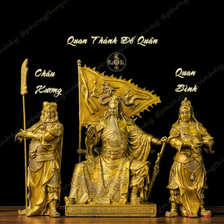 Bộ Quan Công Quan Bình Châu Xương - Tượng Đồng Phong Thủy Cao Cấp