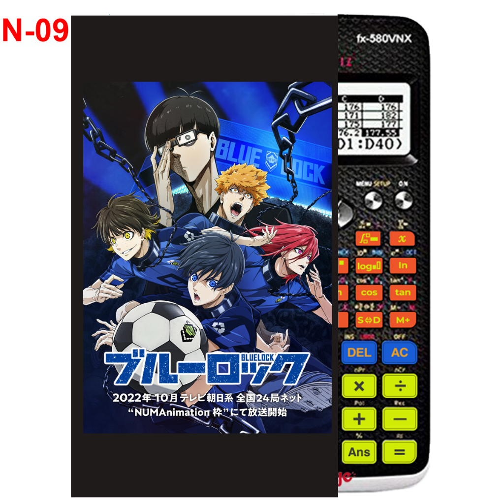 Decal - Hình dán Máy tính CASIO fx570, fx580...anime BLue Lock