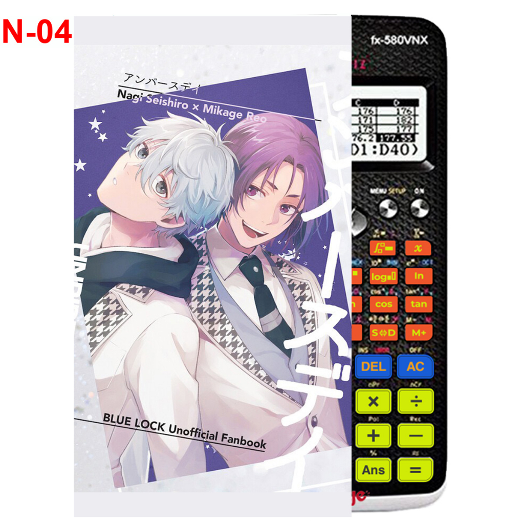 Decal - Hình dán Máy tính CASIO fx570, fx580...anime BLue Lock