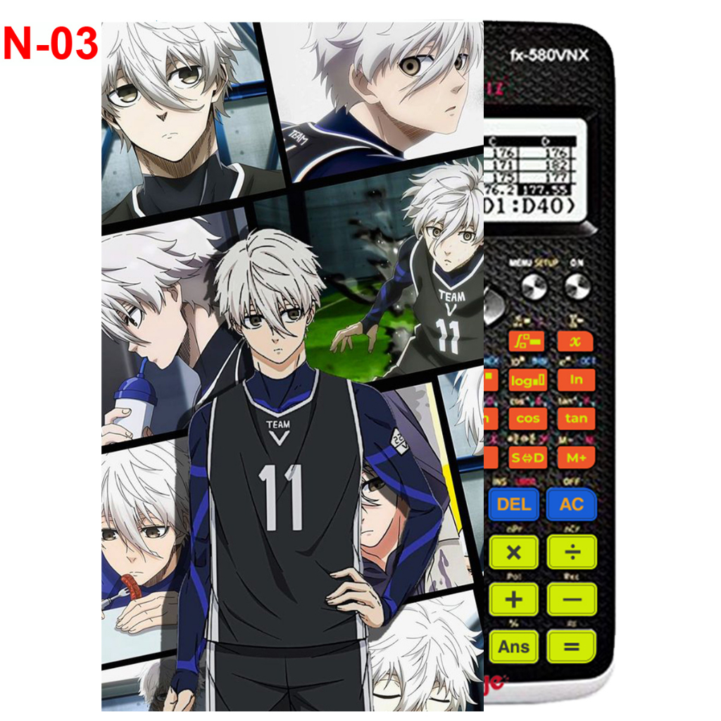 Decal - Hình dán Máy tính CASIO fx570, fx580...anime BLue Lock