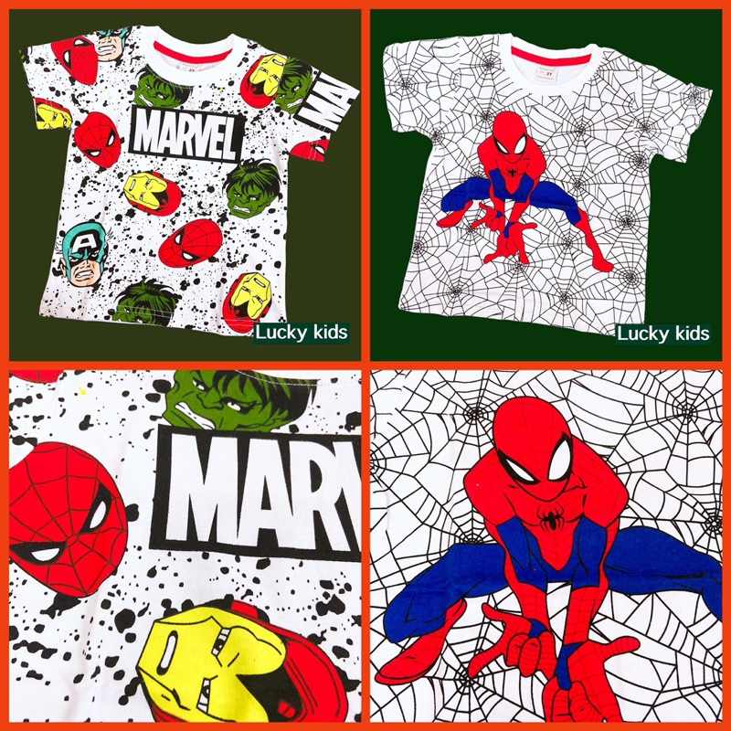❤️ THANH LÝ ❤️ ÁO THUN  SIÊU NHÂN NHỆN COTTON MỊN MÁT