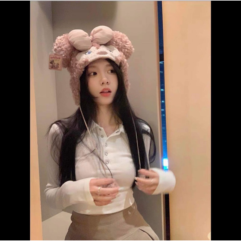 Áo Croptop Nữ Trơn Dài Tay Cổ Polo Cúc Bấm, Áo Thun Dài Tay Ôm Body Chất Tăm Gân Co Giãn Basic 3 màu ĐEN/ XÁM/ TRẮNG