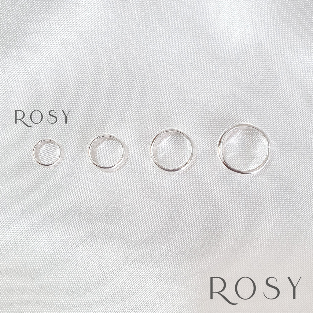 Charm vòng viền tròn bọc hạt đá C10 - Bạc 925