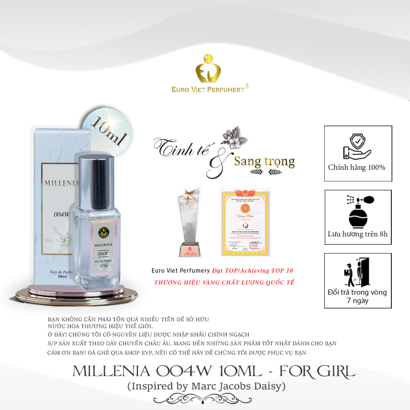 Nước Hoa Nữ MILLENIA 004W Euro Viet Perfumery 10ml