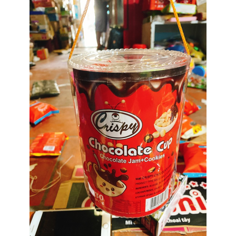 Sỉ xách 30 lọ bánh chấm sô cô la siêu mgon