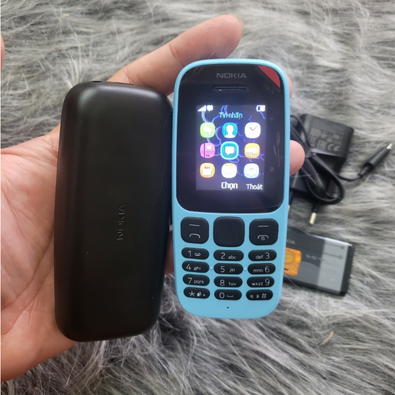 Điện thoại giá rẻ nokia 105  chính hãng 1sim. loa to sóng khỏe .BH 6 THÁNG.1 đổi 1 trong 2 tháng......