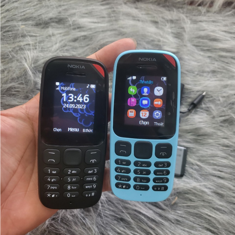 Điện thoại giá rẻ nokia 105  chính hãng 1sim. loa to sóng khỏe .BH 6 THÁNG.1 đổi 1 trong 2 tháng......