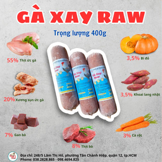Gà xay raw 4oog / raw food/ thức ăn tươi cho chó mèo