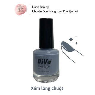 Sơn thường Diva màu xám lông chuột , sơn tự khô, dung tích 16ml