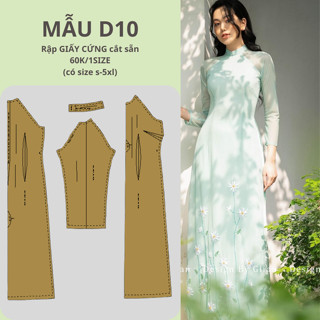 RẬP GIẤY CỨNG CẮT SẴN ÁO DÀI D10