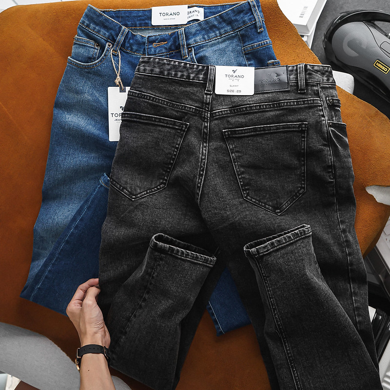 Quần Jeans nam TORANO dáng basic Slim Co Giãn Tốt, Không Bai Xù, Bền Màu, Phom Trẻ Trung