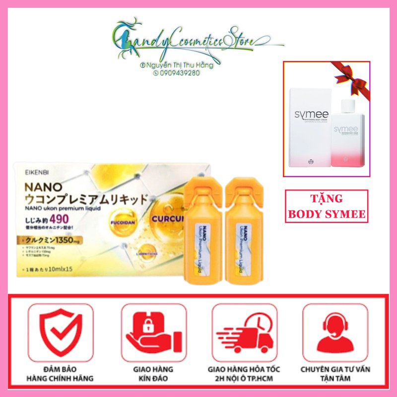 Nước Nghệ Eikenbi Nano Ukon Cao Cấp Nhật Bản - Hộp 15 Ống