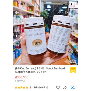 Bổ mắt sanct bernhard augenfit kapseln, 90 viên date mới