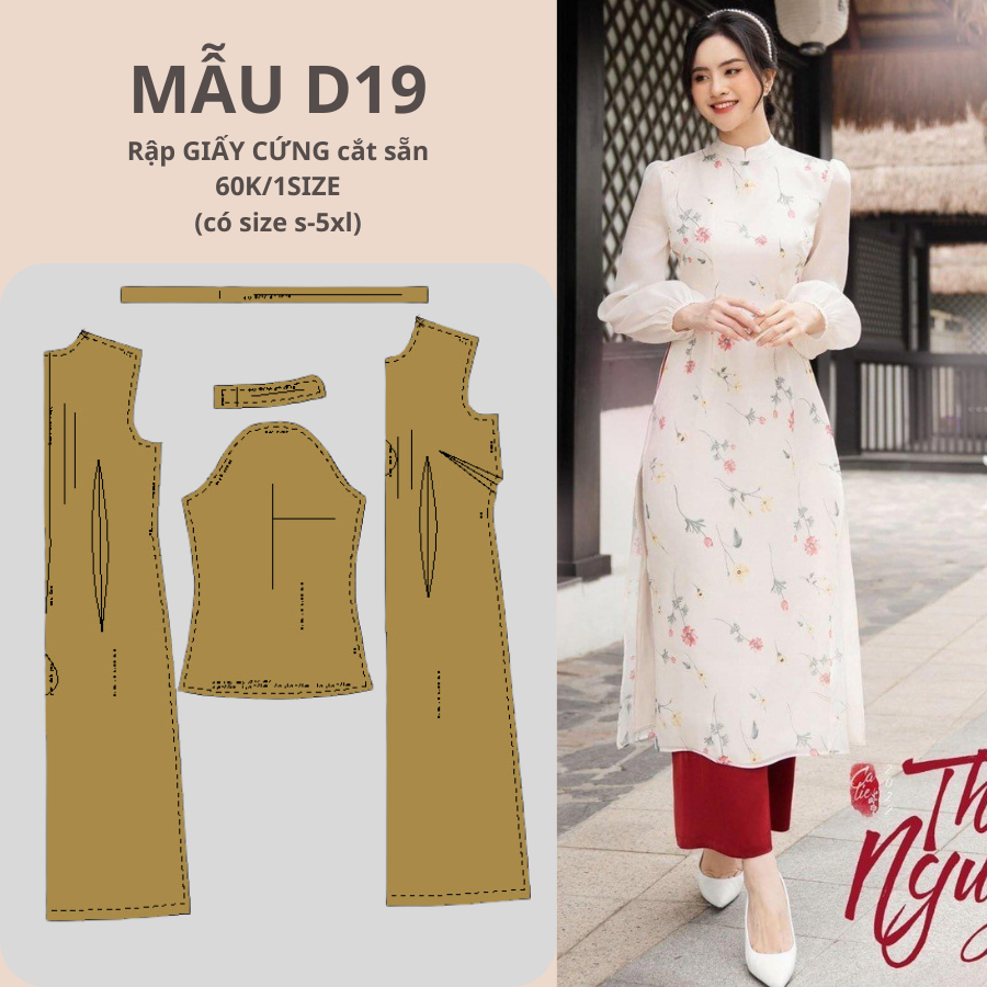 RẬP GIẤY CỨNG CẮT SẴN ÁO DÀI D19