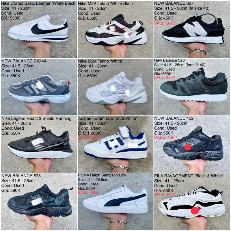 Các mẫu giày size 41