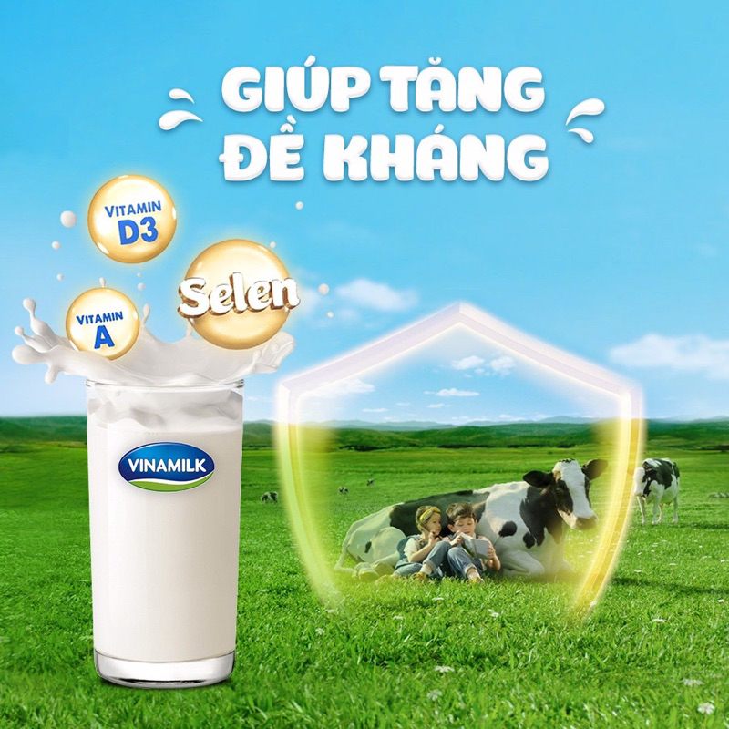Lôc sữa tươi tiệt trùng 100% Vinamilk 4 hộp 180ml