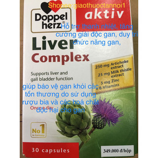 Viên uống bổ gan Doppelherz Aktiv Liver Complex (người suy giảm chức năng gan, người uống rượu bia,tiếp xúc với hoá chất