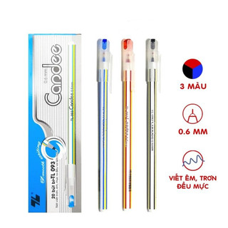 Sỉ 20 bút nến TL-093 ngòi 0.6mm học tập,văn phòng.