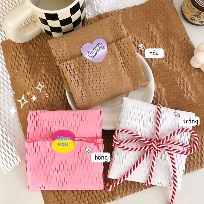 set 10 Giấy gói hàng tổ ong - bọc chống sốc