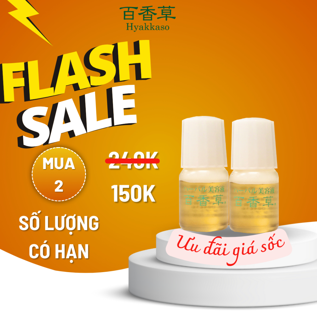 Serum ngừa mụn sáng da Hyakkaso 4ml - Hyakkaso Hyaluronic Acid Serum Japan 4ml