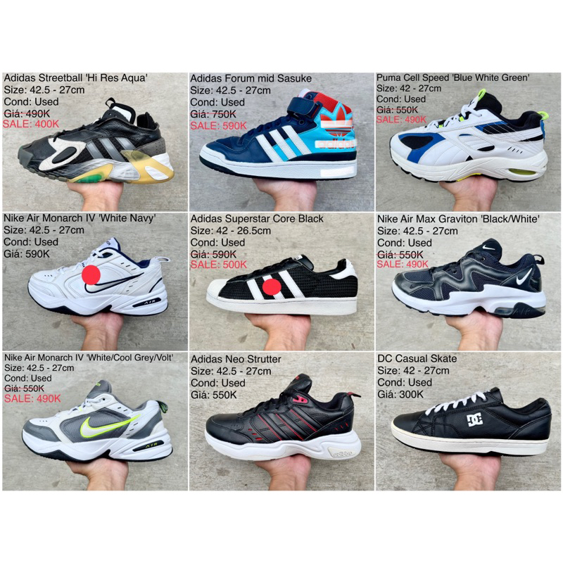 Các mẫu giày size 42 & 42.5