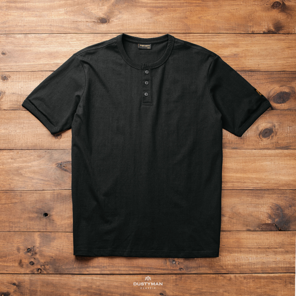 Áo Thun Nam Henley Cổ Điển DUSTYMAN - Vải 100% Cotton - Form Regular Fit