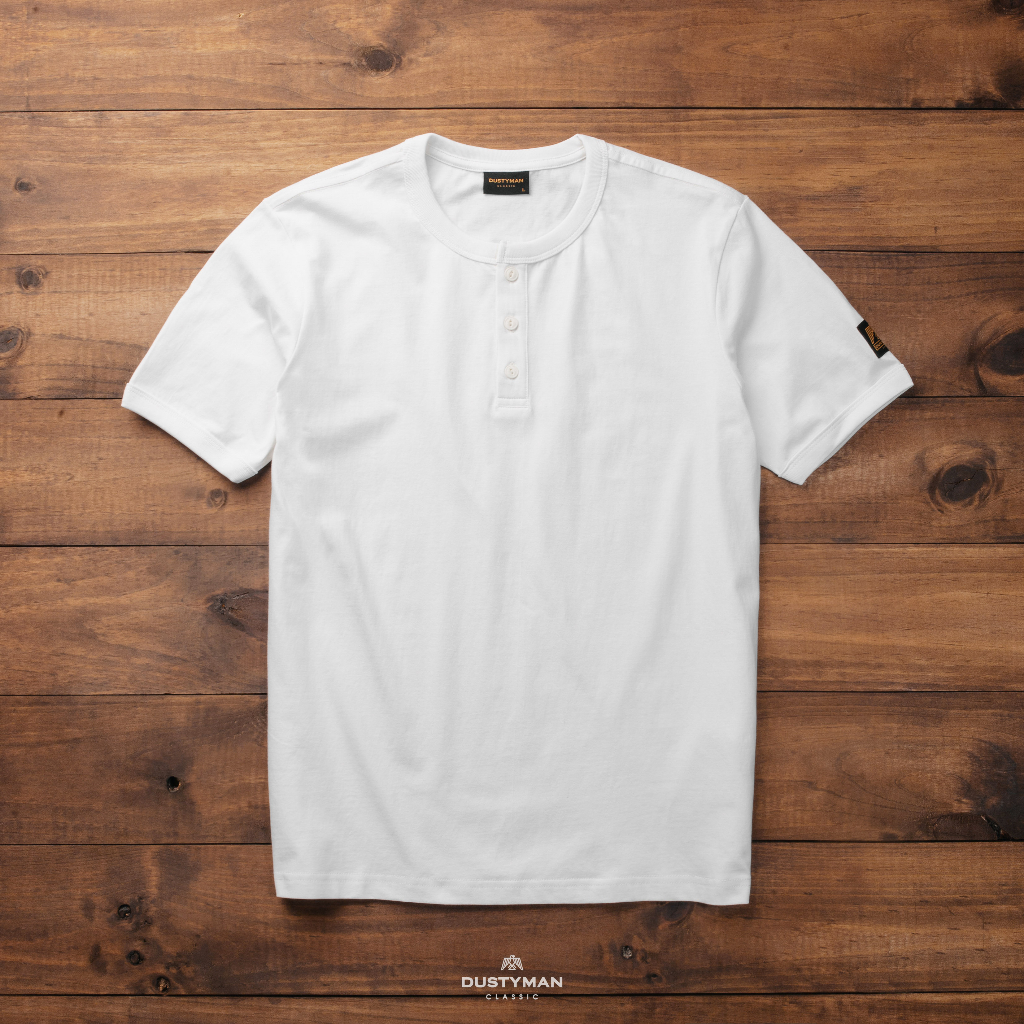 Áo Thun Nam Henley Cổ Điển DUSTYMAN - Vải 100% Cotton - Form Regular Fit