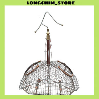 Lồng bẫy chim hút mật, khuyên số 8 chất liệu inox cao cấp không gỉ kèm móc đồng xoay