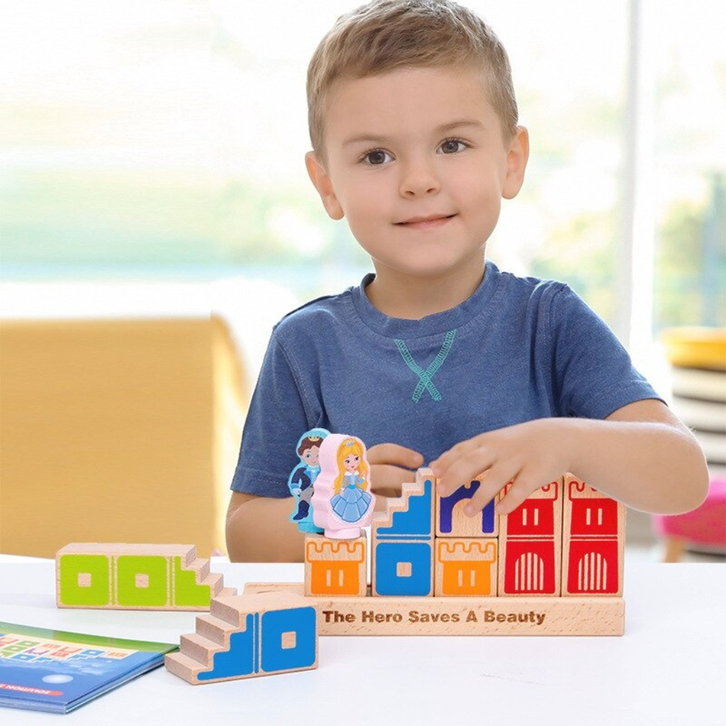 Bộ Trò Chơi Giải Đố Hoàng Tử Cứu Công Chúa - Trò Chơi Puzzle - Đồ chơi Gỗ Tư Duy Montessori