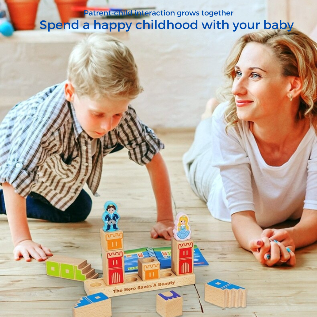 Bộ Trò Chơi Giải Đố Hoàng Tử Cứu Công Chúa - Trò Chơi Puzzle - Đồ chơi Gỗ Tư Duy Montessori