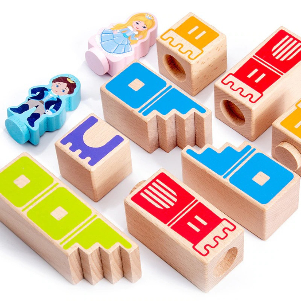 Bộ Trò Chơi Giải Đố Hoàng Tử Cứu Công Chúa - Trò Chơi Puzzle - Đồ chơi Gỗ Tư Duy Montessori