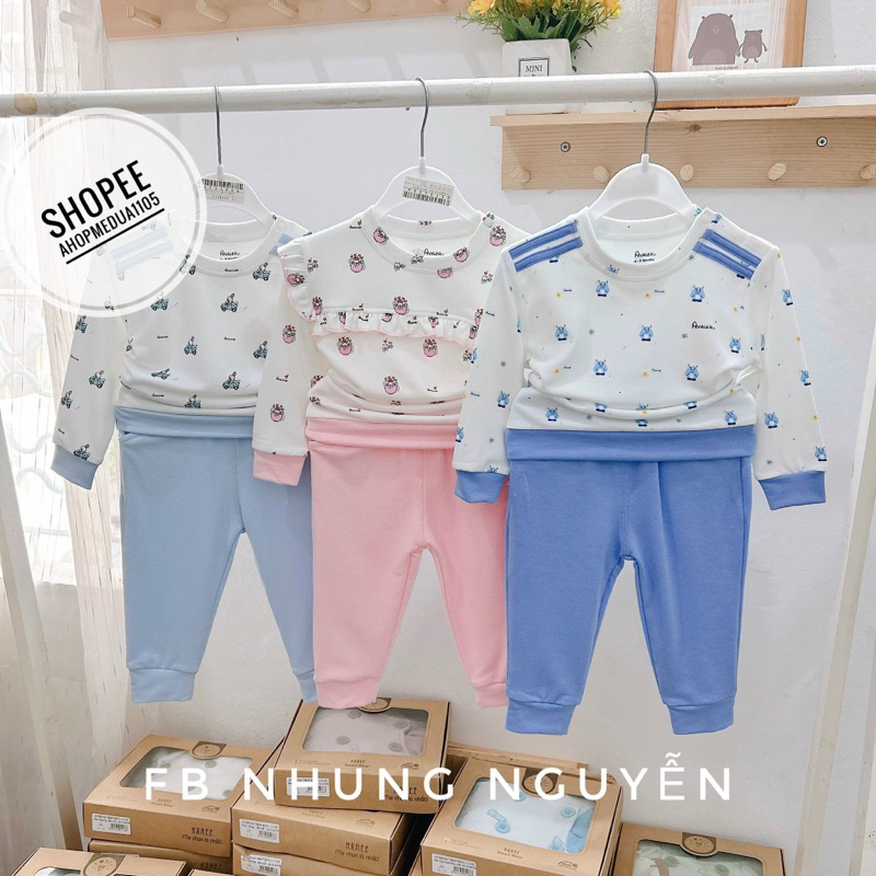 Bộ Nỉ Cài Vai Avaler Mềm Mịn Cho Bé Trai/Bé Gái