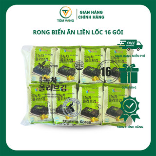 Rong biển ăn liền tẩm dầu olive kang's food 5g - rong biển hàn quốc - lốc 16 gói