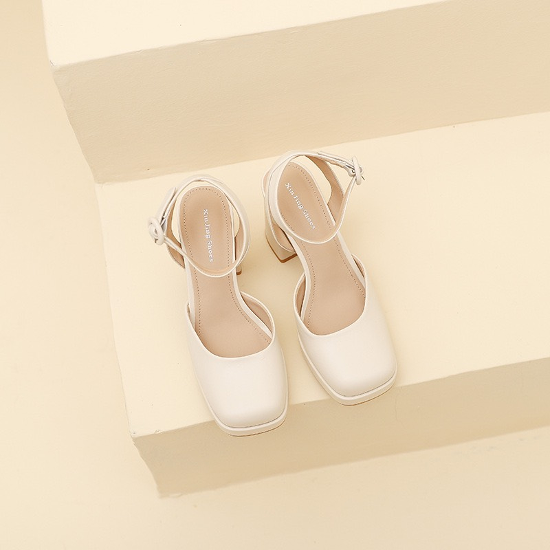 Giày cao gót bít mũi gót vuông đế đúp cao 10cm hàng QCCC fulbox 3359-3