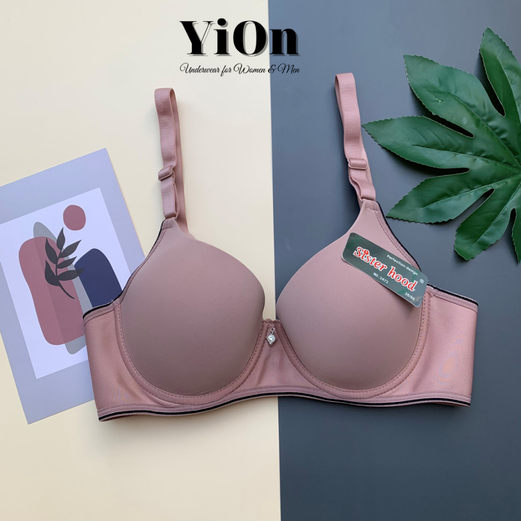 Áo lót nữ su trơn bigsize viền có gọng không đệm nâng ngực chống sệ YiOn Underwear BIG6