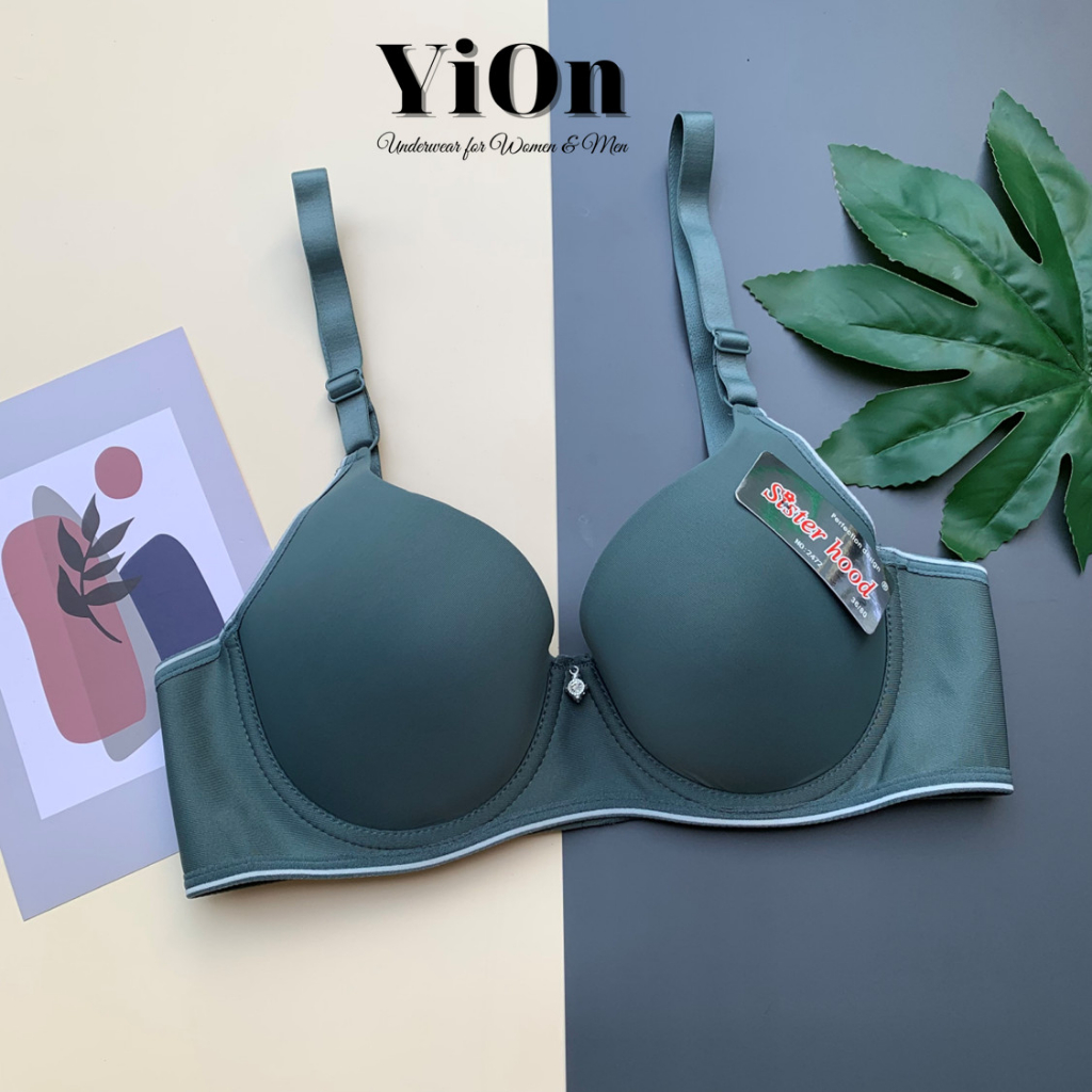 Áo lót nữ su trơn bigsize viền có gọng không đệm nâng ngực chống sệ YiOn Underwear BIG6