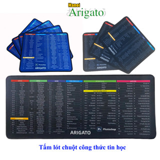 Bàn di chuột, Tấm lót chuột công thức tin học cỡ 70x30cm bo viền bám chuột cực chất